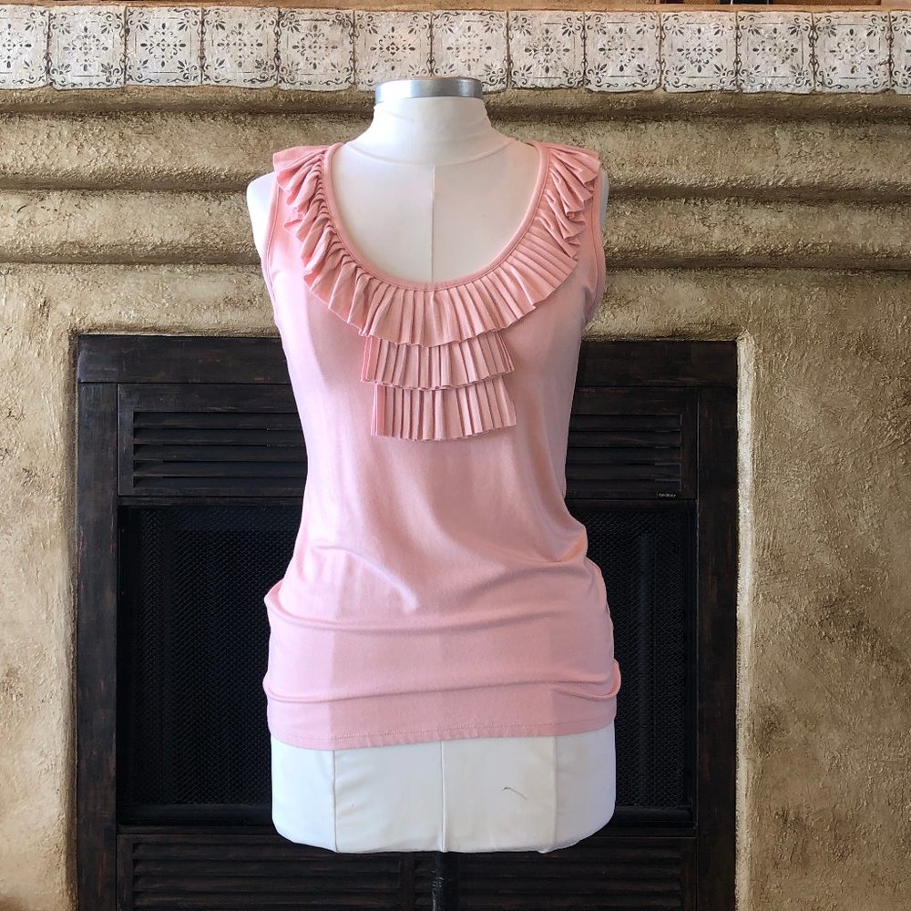 Stretchy pink dress-up Ruffle top NEW
